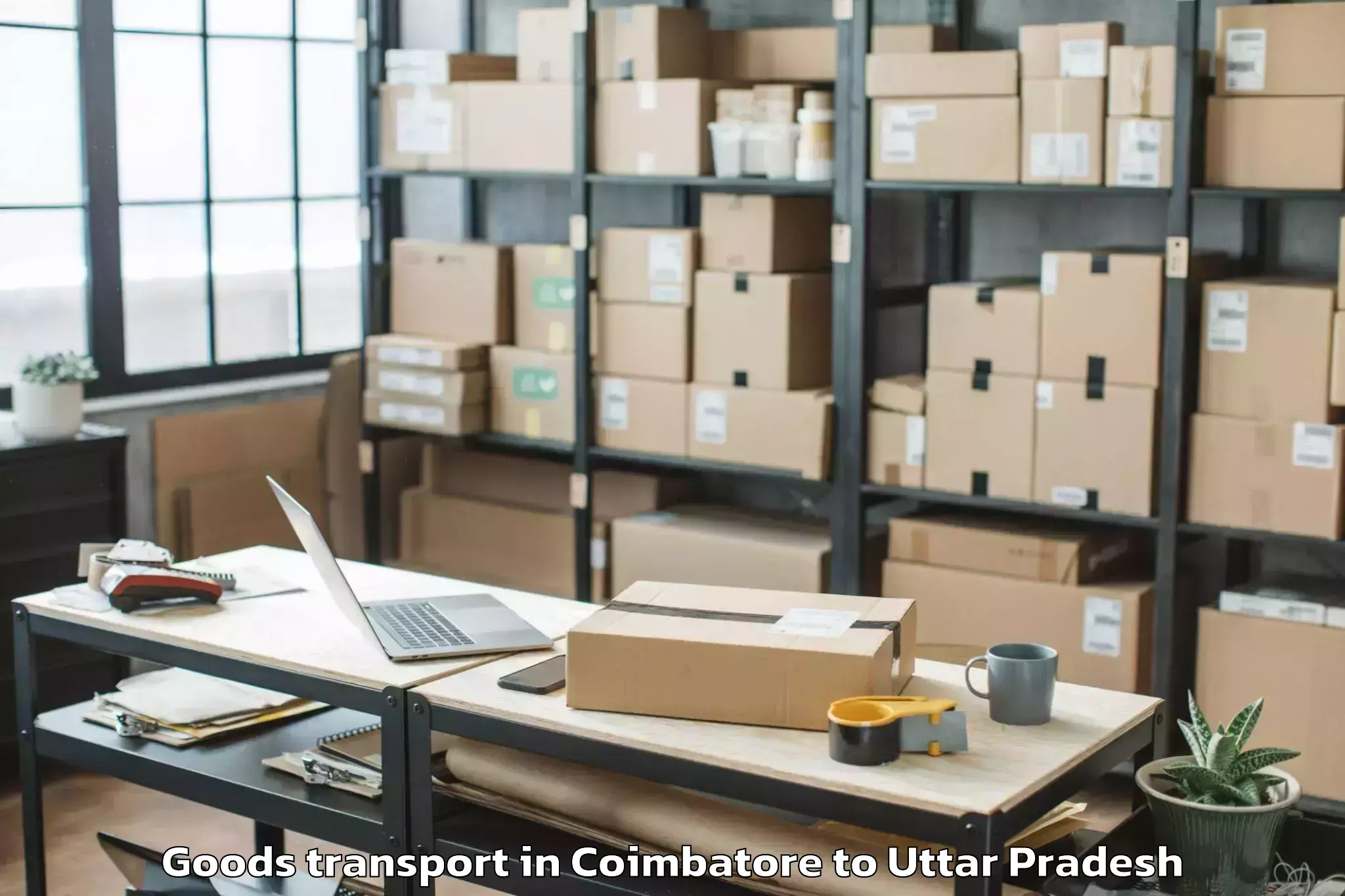 Comprehensive Coimbatore to Prayagraj Airport Ixd Goods Transport